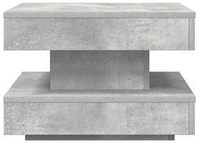 Mesa de centro rotativa a 360 graus 50x50x34,5 cm cinza cimento