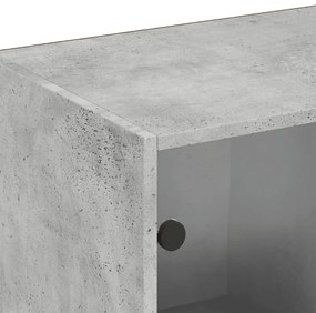 Estante c/ portas 204x37x75 cm derivados madeira cinza cimento