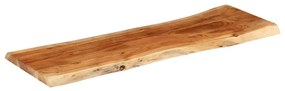 Tampo de mesa retangular borda viva 120x40x3,8 cm acácia maciça