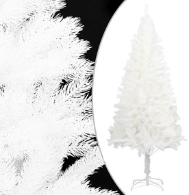 Árvore de Natal artificial agulhas realistas 210 cm branco