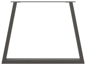Pés para mesa de jantar em forma de V, 2 peças, antracite, 90x (72-73,