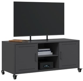 Móvel de TV 100,5x39x43,5 cm aço preto