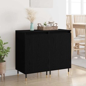 vidaXL Buffet 2 pcs Carvalho Preto 40 x 35 x 70 cm