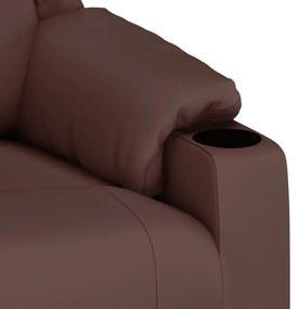 Cadeira de massagens couro artificial castanho