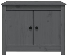 Mesa de centro 71x49x55 cm pinho maciço cinza