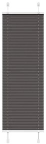 Preto Plissada Cega 40x150 cm Largura Tecido 39,4 cm Poliéster