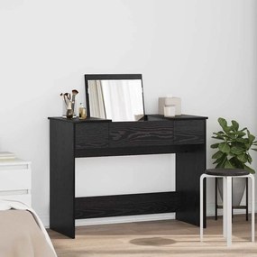 vidaXL Mesa de Maquiagem com Espelho Preto 100x45x76 cm