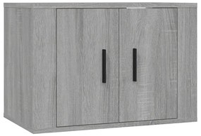 Conjunto móveis de TV 3 pcs madeira processada sonoma cinza