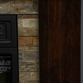 HOMCOM Lareira Elétrica 1800W Lareira com Efeito de Chama Realista Controlo Remoto Temporizador e Proteção Contra Superaquecimento para Ambientes de 30 m² 80x21,6x67,8 cm Marrom
