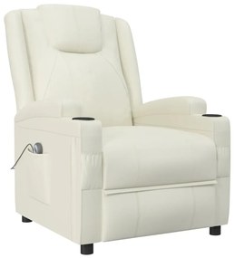 Poltrona elevatória couro artificial branco nata