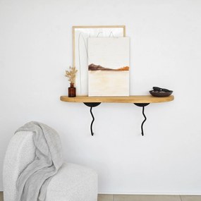 Prateleira de Parede Edera – Preto Carvalho – 99 cm x 22 cm