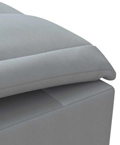 Chaise lounge de massagem com rolo tecido cinzento-claro
