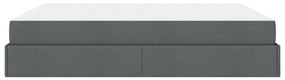 Estrutura da Cama Outros Cinzento escuro 180 x 200 cm tecido