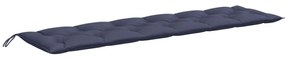 Almofadão p/ banco jardim 200x50x7cm tecido oxford azul-marinho