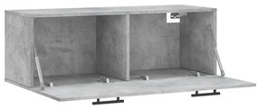 Armário parede 100x36,5x35cm derivados de madeira cinza cimento