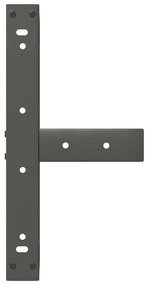 Pés para mesa de centro em forma de T, 2 peças, antracite, 50x25x(30-3