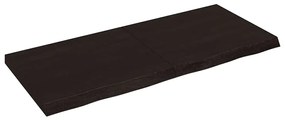 vidaXL Tampo de mesa 140x60x(2-6) cm carvalho tratado castanho-escuro