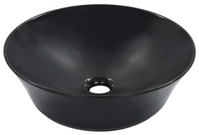 vidaXL Lavatório 41x12,5 cm cerâmica preto