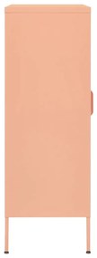 Armário de arrumação aço 80x35x101,5 cm rosa