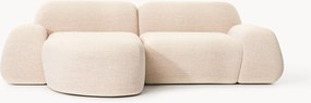 Sofá de canto modular em bouclé Wolke (3 lugares)