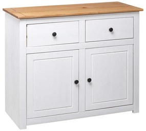 Aparador 93x40x80 cm pinho maciço Panama branco