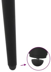 Pés para mesa de centro cônicos 4 peças preto 42-43 cm aço