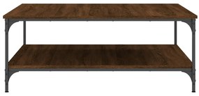 Mesa de centro 100x100x40cm derivados madeira carvalho castanho