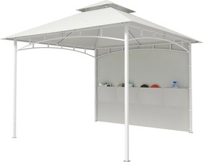 Tenda de jardim3 x 3 m  com teto duplo, cortinas e bolsos de arrumação, gancho de teto, creme