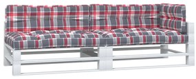 Almofadões para móveis de paletes 5 pcs tecido xadrez vermelho