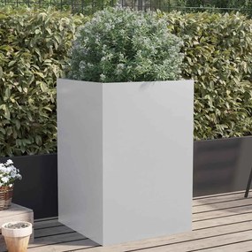 Vaso/floreira 52x48x75 cm aço galvanizado prateado