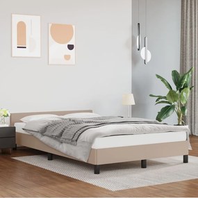 vidaXL Estrutura cama c/ cabeceira sem colchão 120x200 cm cappuccino