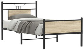 vidaXL Estrutura cama s/ colchão derivados de madeira carvalho sonoma
