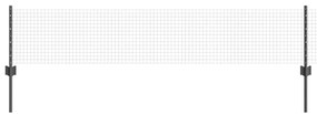 vidaXL Cerca e Poste Cinzeto 0,4 x 10 m Aço