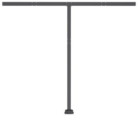 Toldo retrátil manual independente 350x250 cm amarelo e branco