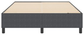 Cama Box vidaXL Cinza Escuro 160x200 cm Tecido de Veludo