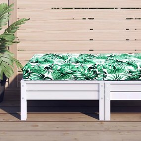 vidaXL Almofadão p/ paletes 60x60x9,5 cm tecido oxford padrão folhas