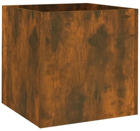 820499 vidaXL Vaso/floreira 40x40x40 cm madeira processada carvalho fumado
