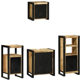 vidaXL Conjunto de Móveis para Banheiro 4 pcs Madeira de manga maciça
