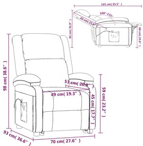 Poltrona de massagens tecido cor creme