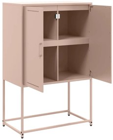 Aparador alto 68,5x38,5x107 cm aço rosa