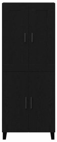 Highboard Carvalho Preto 69.5x34x180 cm Madeira de Engenharia