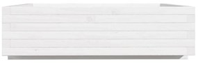 Vaso/floreira de jardim 90x90x26,5 cm pinho maciço branco
