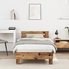 vidaXL Cama Antiga de Madeira 90x190 cm - Feita com Madeira de Engenharia