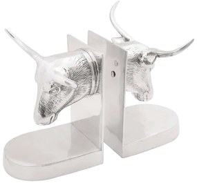 vidaXL Aparadores de livros 2 pcs Prateado 21,5 x 15,5 x 20 cm