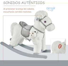 HOMCOM Cavalo Baloiço para Crianças de 18-36 Meses Cavalo de Balançar