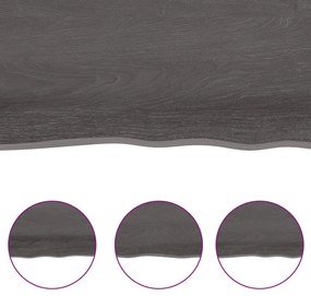 Prateleira de parede 100x10x2 cm carvalho tratado cinza-escuro