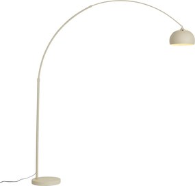 Candeeiro de Arco Moderno Bege com Base de Mármore - XXL