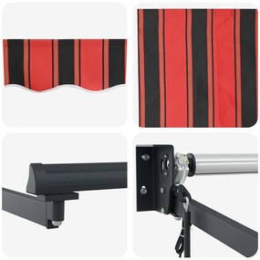 Toldo Retrátil Automático Laranja e Marrom 400x300 cm