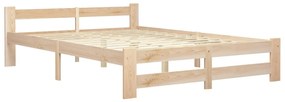 Estrutura de cama 160x200 cm madeira pinho maciço