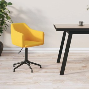 vidaXL Cadeira de escritório giratória veludo amarelo
